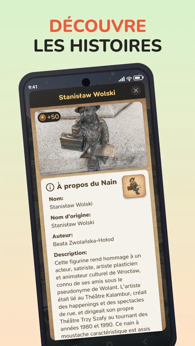 Écran de l’application: Découvre les histoires